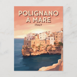 Cartão Postal Polignano a Mare Pôr do Sol Itália