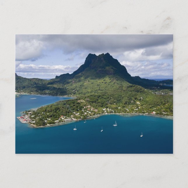 Cartão Postal Polinésia Francesa, Bora Bora. Vista aérea de (Frente)