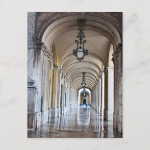 Cartão Postal Polished Arched Hallway, Portugal