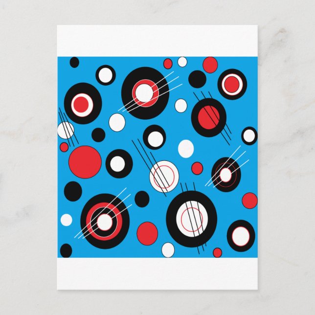 Cartão Postal Polka Blue (Frente)