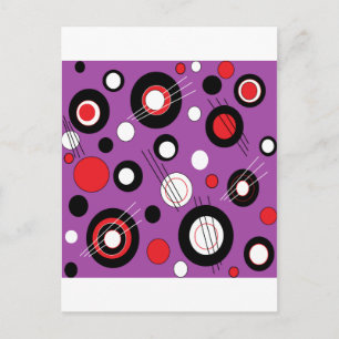 Cartão Postal Polka Purple