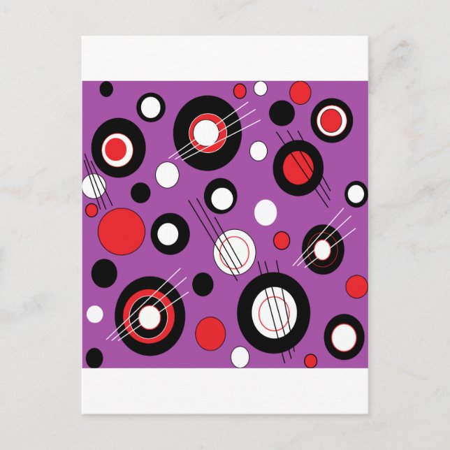 Cartão Postal Polka Purple (Frente)