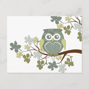 Cartão postal Polka Tree Owl