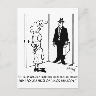 Cartão Postal Polling com Possível Erro de Mais ou Menos 100%