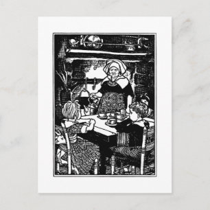 Cartão Postal Polly Coloca o Kettle no Rhyme da Enfermeira