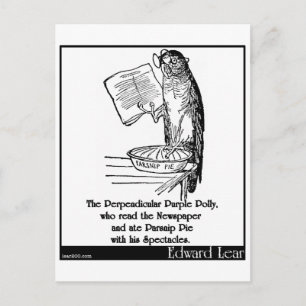 Cartão Postal Polly Roxo Perendicular