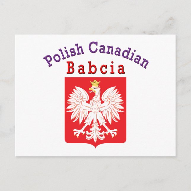 Cartão Postal Polonês canadiano Shield Babcia (Frente)
