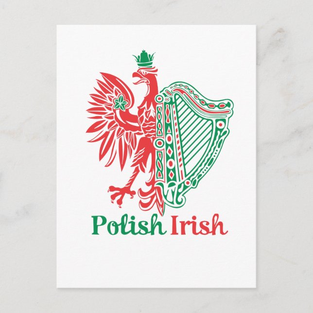 Cartão Postal Polonês irlandês (Frente)