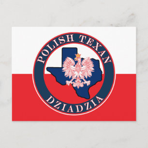 Cartão Postal Polonês Texan Dziadzia Round