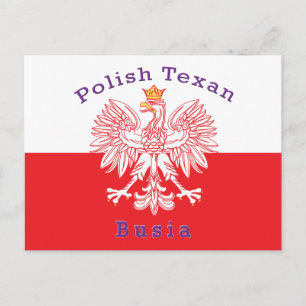Cartão Postal Polonês Texan Eagle Busia