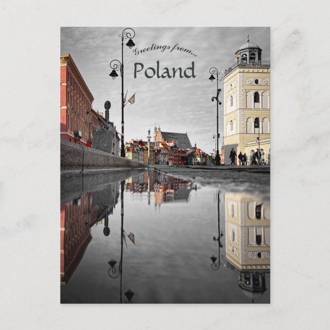Cartão Postal Polônia de Varsóvia (Frente)