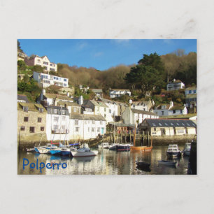 Cartão Postal Polperro Harbor Cornwall Inglaterra