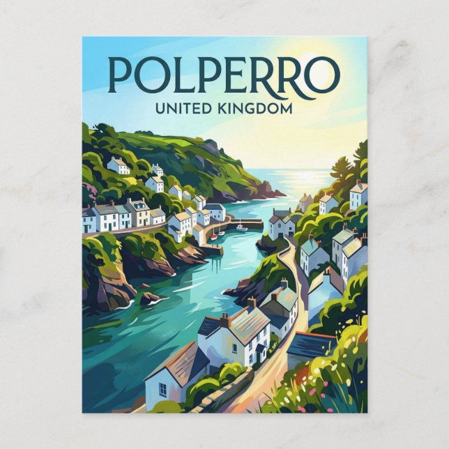 Cartão Postal Polperro Reino Unido (Frente)