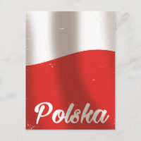 Polska, pôster de viagem vintage da Polônia