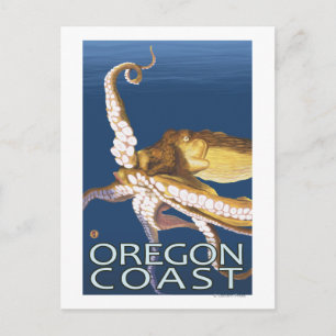 Cartão Postal Polvo da Costa de Oregon