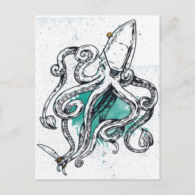 Cartão Postal Polvo de Sealife (Frente)