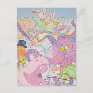 Cartão Postal Polvo e amigos