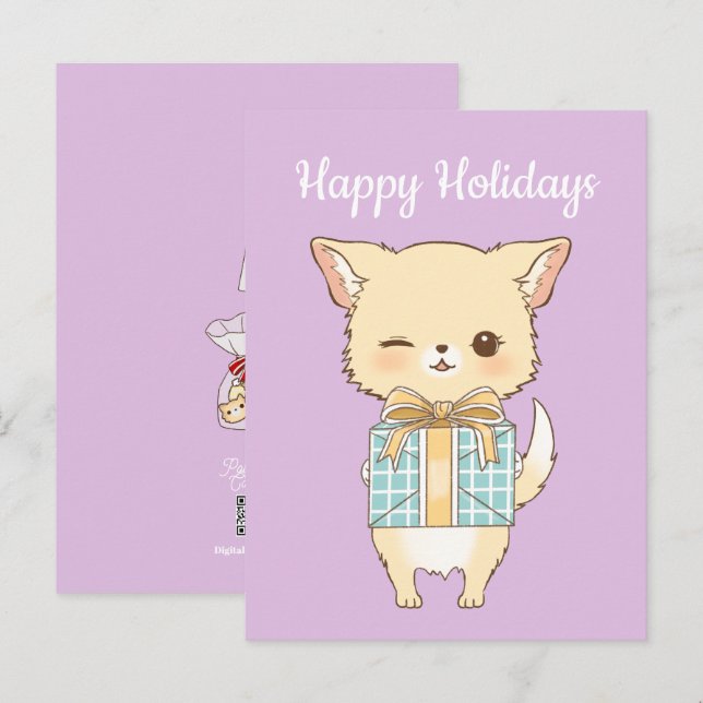 Cartão Postal Poly-Pom Feliz Férias Vencendo Ouro Pom (Frente/Verso)