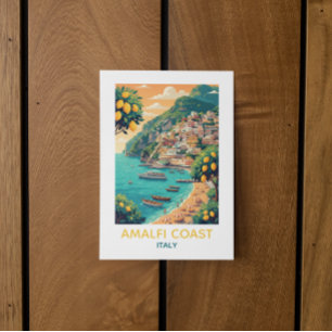 Cartão Postal Pomar de limão vintage na Costa Amalfitana Itália 