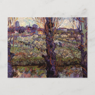 Cartão Postal Pomar em Flor, Arles por Vincent van Gogh