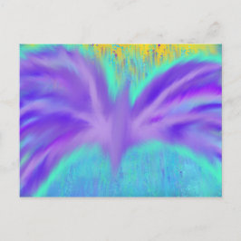 Cartão Postal Pomba do Espírito Santo Roxa Arte Cristã Moderna