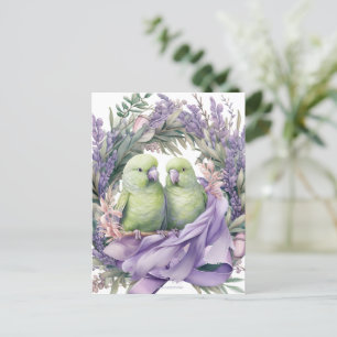 Cartão Postal Pombinhos de Lavanda