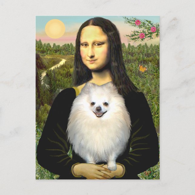 Cartão Postal Pomerânia (creme) - Mona Lisa (Frente)