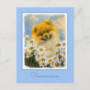 Cartão Postal Pomerânia em Pintura de Dísias - Arte de Cachorr