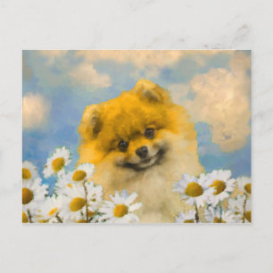 Cartão Postal Pomerânia em Pintura de Dísias - Arte de Cachorr