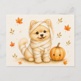 Cartão Postal Pomerânia Mamãe Halloween