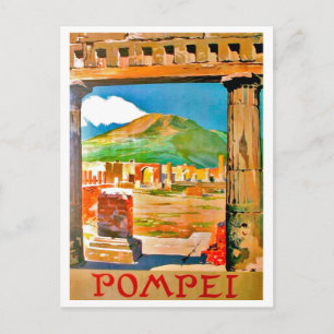 Cartão Postal Pompei, sítio arqueológico, Itália