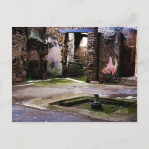 Cartão Postal Pompeia - Corte interior da antiga casa pompeia
