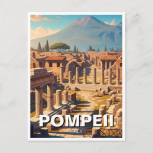 Cartão Postal Pompéia Itália Monte Vesúvio Viagem