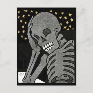 Cartão Postal Ponderando Cartão-postal Skeleton