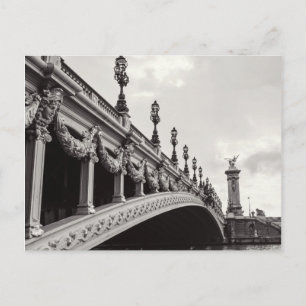 Cartão postal Pont Alexandre III Black and White P