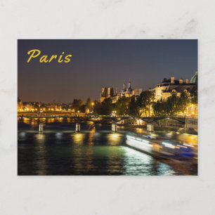 Cartão Postal Pont des arts at night - Paris, França