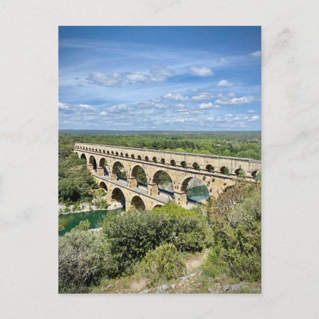 Cartão Postal Pont du Gard, França (Frente)