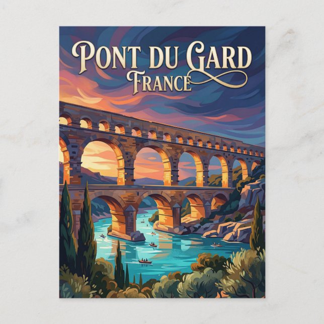 Cartão Postal Pont du Gard França (Frente)