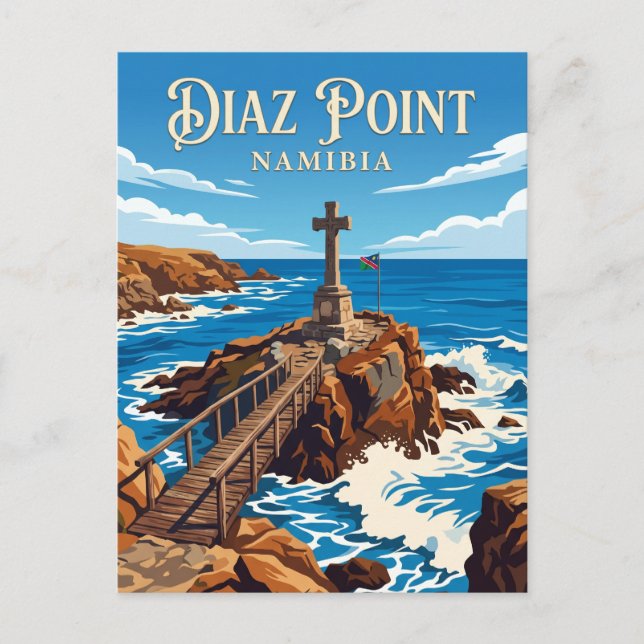 Cartão Postal Ponta Diaz Namíbia (Frente)