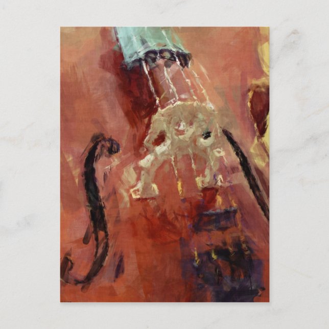 Cartão Postal Ponte abstrato Cello (Frente)