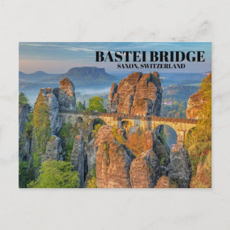 Cartão Postal Ponte Bastei Saxon Suíça Foto