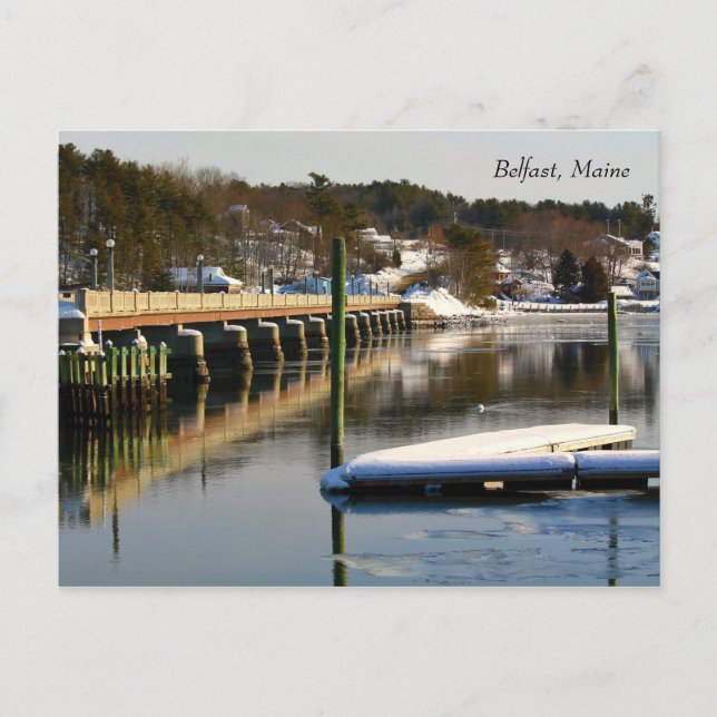 Cartão Postal Ponte Belfast - inverno de 2015 (Frente)