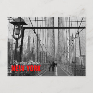 Cartão Postal Ponte Black White Brooklyn - Nova York nr 2
