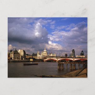 Cartão Postal Ponte Blackfriars e Catedral de Paul Rua