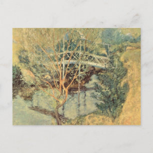 Cartão Postal Ponte Branca de Twachtman, Impressionismo Antigo