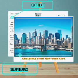 Cartão Postal Ponte Brooklyn em Nova Iorque