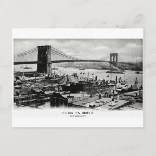 Cartão Postal Ponte Brooklyn Panorama 1900
