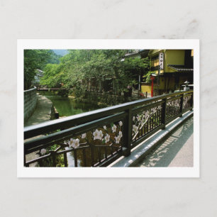 Cartão Postal Ponte Cherry Blossom no Cartão-postal de Kinosaki