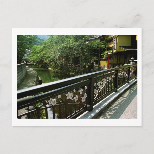 Cartão Postal Ponte Cherry Blossom no Cartão-postal de Kinosaki (Frente)