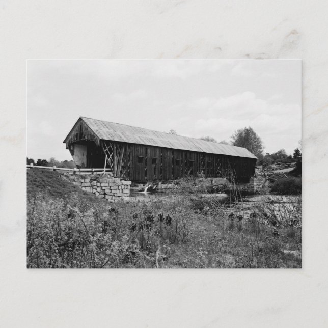 Cartão Postal Ponte coberta antiga (Frente)